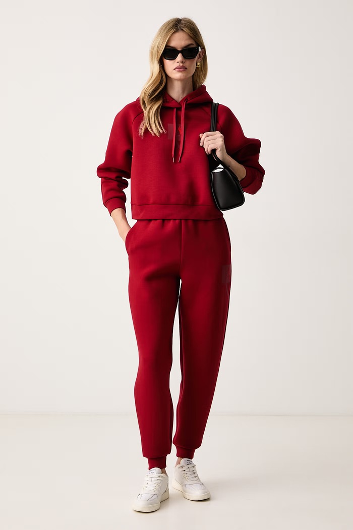 Armani Exchange Felpa con cappuccio da donna XW002421.AF25516 granata AW26