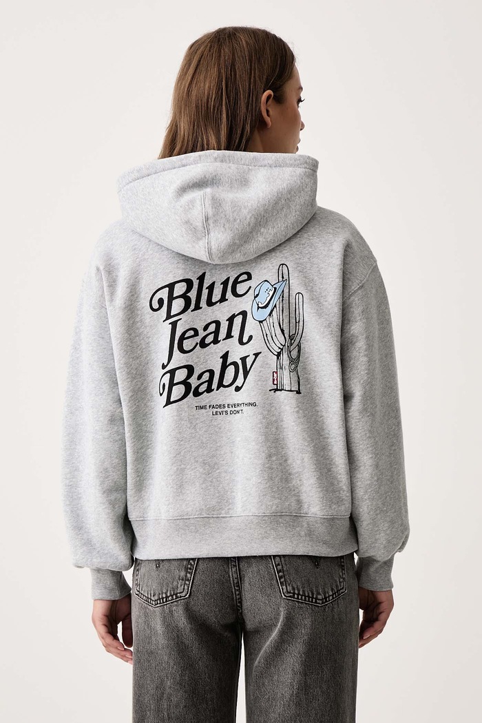 Levi's Mikina s kapucňou dámska s bavlnou GR EVERYDAY HOODIE 2.0 sivá 008CR