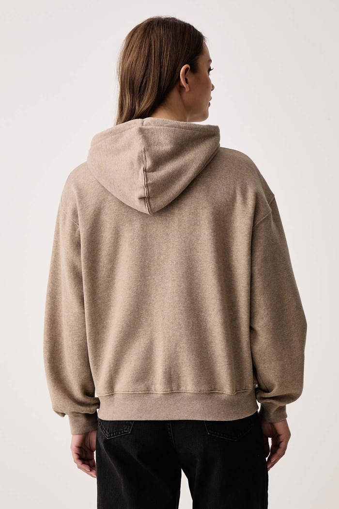 Odzież Levi's Bluza rozpinana z kapturem damska z bawełną EVERYDAY FULL ZIP 0082L.0002 beżowy