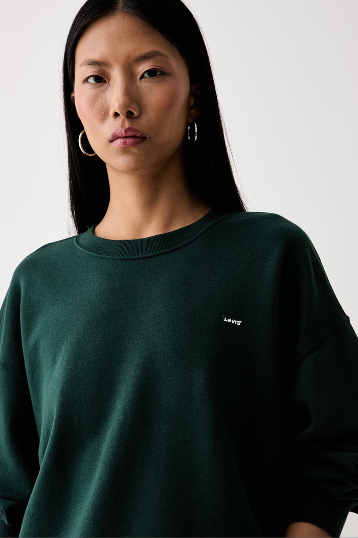 Levi's суичър дамски EVERYDAY CREW зелен 0082J.0011
