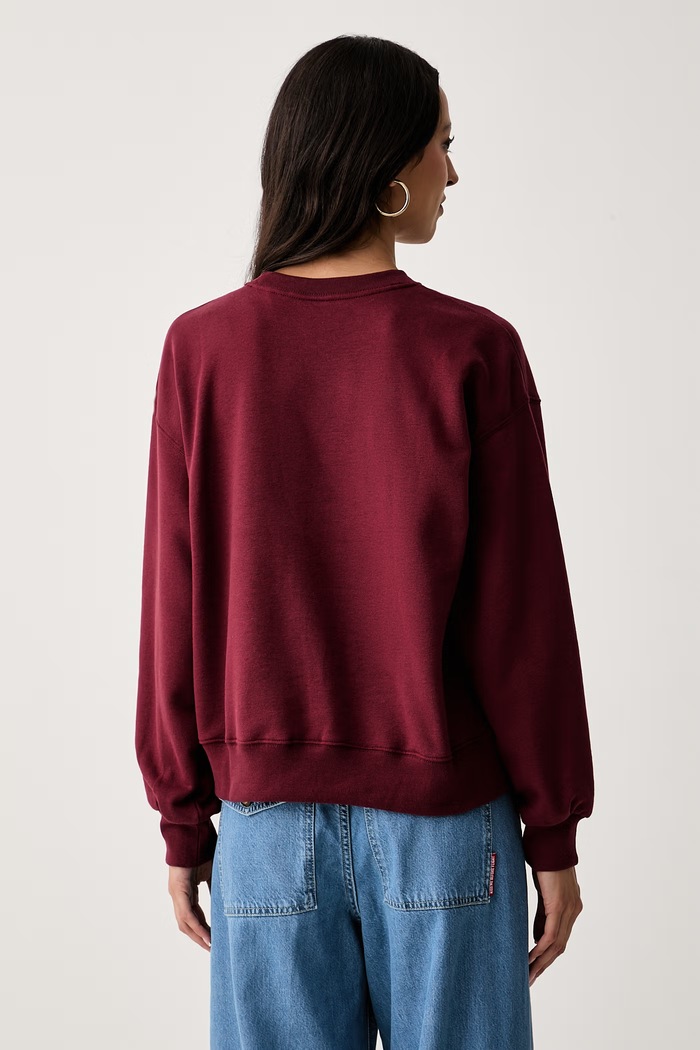 Odjeća Levi's dukserica za žene s pamukom EVERYDAY CREW 0082J.0004 bordo