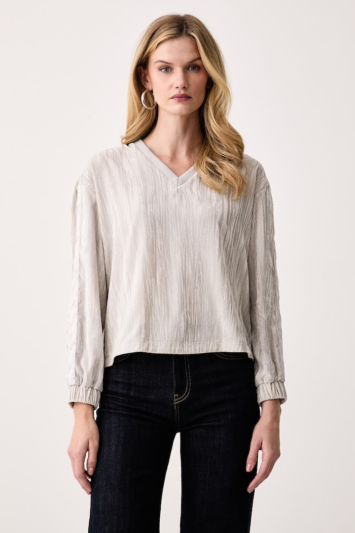 Liu Jo Bluza damska welurowa szary TF6098.T094A