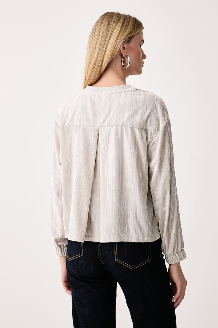 Odzież Liu Jo Bluza damska welurowa TF6098.T094A szary