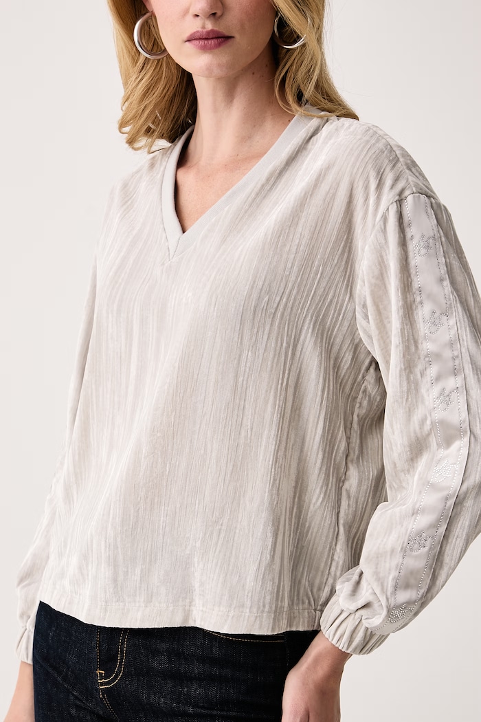 Bluza damska welurowa Liu Jo TF6098.T094A szary