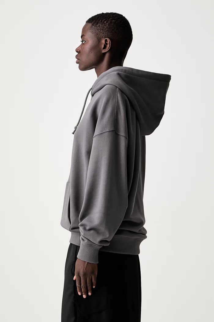 Y-3 LIQUID LG FT HD bluza z kapturem bawełniana damska szary KZ0841.D