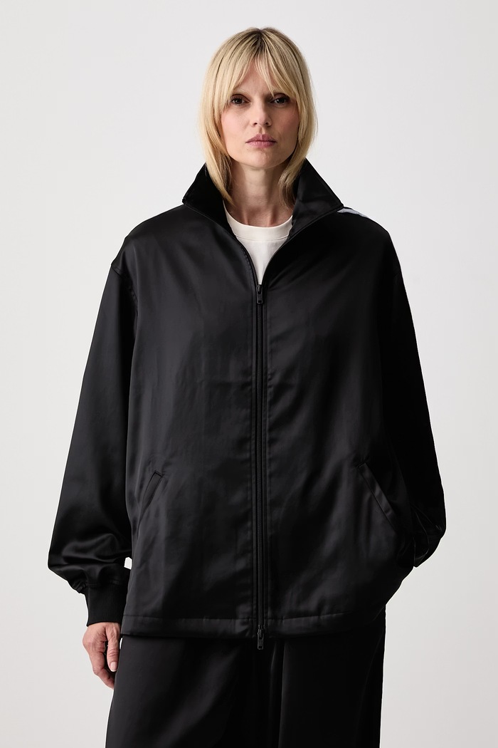 Y-3 GRD 3S SATIN TT zip-up sweatshirt Women's black KW9617
