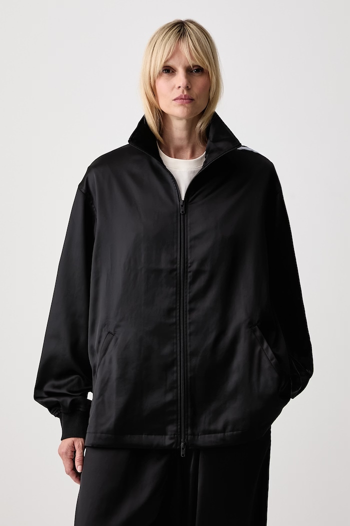 Y-3 GRD 3S SATIN TT zip-up sweatshirt Women's black KW9617