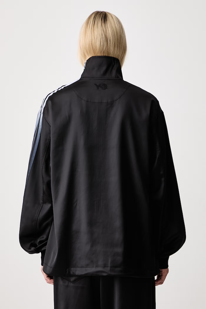 Clothing Y-3 GRD 3S SATIN TT zip-up sweatshirt Women's KW9617 black