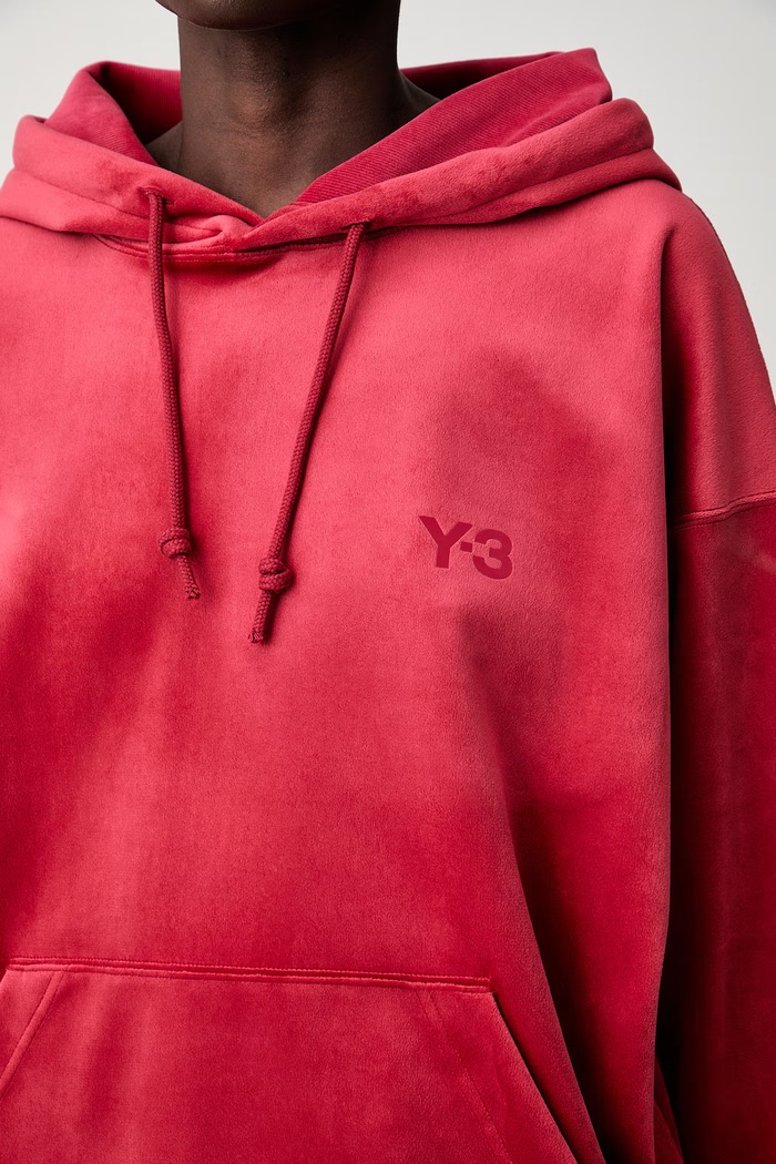 Y-3 VC HOODIE bluza z kapturem welurowa damska KU2199