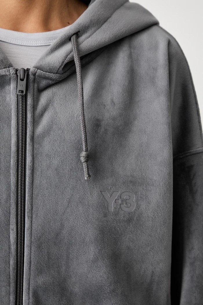 Y-3 VELVET ZIP HD bluza z kapturem welurowa damska KU2187.D