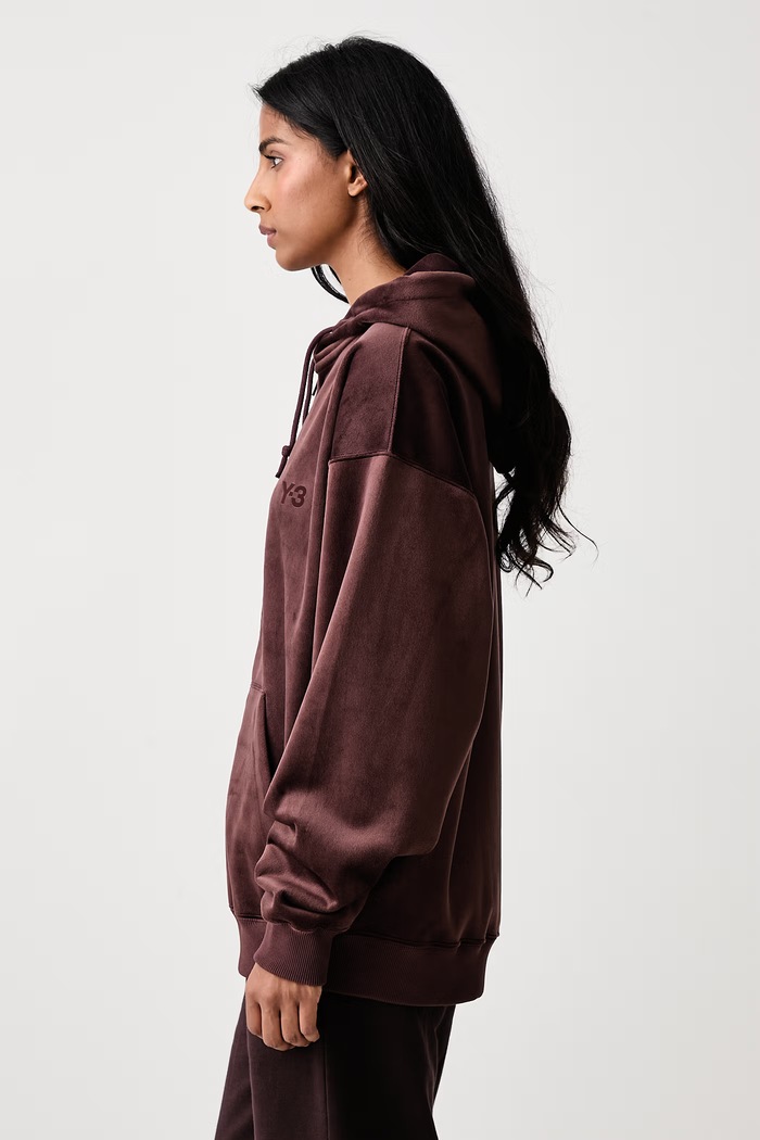 VELVET ZIP HD bluza rozpinana z kapturem welurowa damska Y-3 KT9786 brązowy