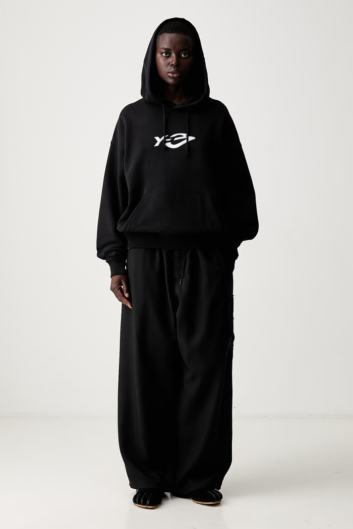 Y-3 LIQUID LG FT HD bluza z kapturem bawełniana damska KR1070.D czarny AW26