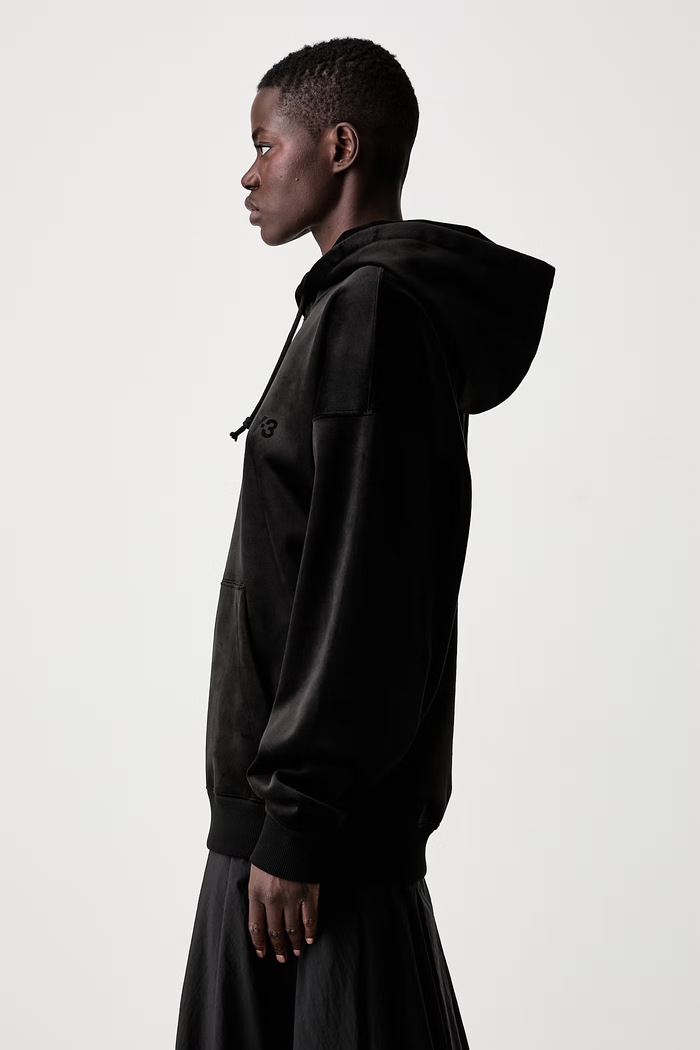Y-3 VC HOODIE bluza z kapturem welurowa damska czarny IA4372.D