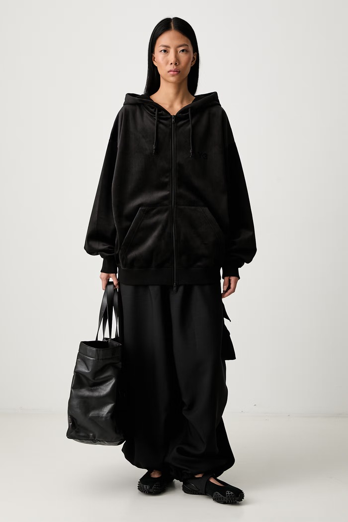 Y-3 VELVET ZIP HD bluza rozpinana welurowa damska IA4371.D czarny AW26