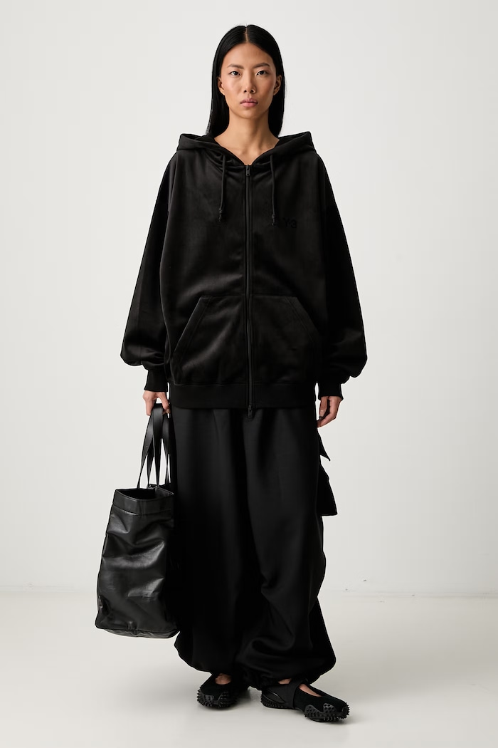 Y-3 VELVET ZIP HD bluza rozpinana welurowa damska IA4371.D czarny AW26