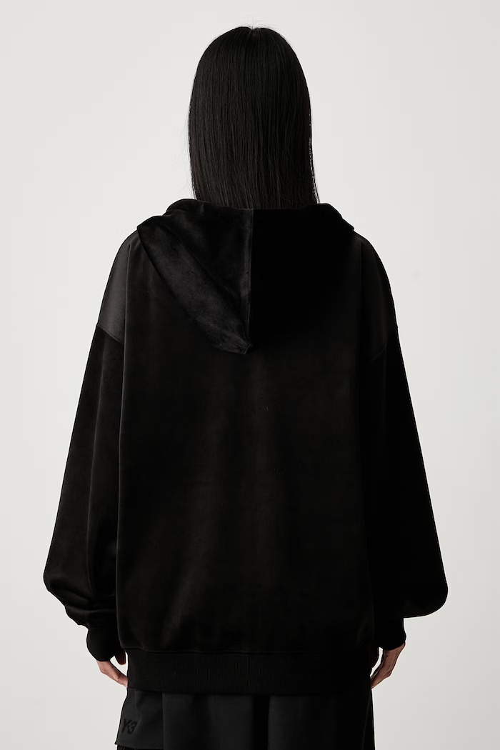 Odzież Y-3 VELVET ZIP HD bluza rozpinana welurowa damska IA4371.D czarny