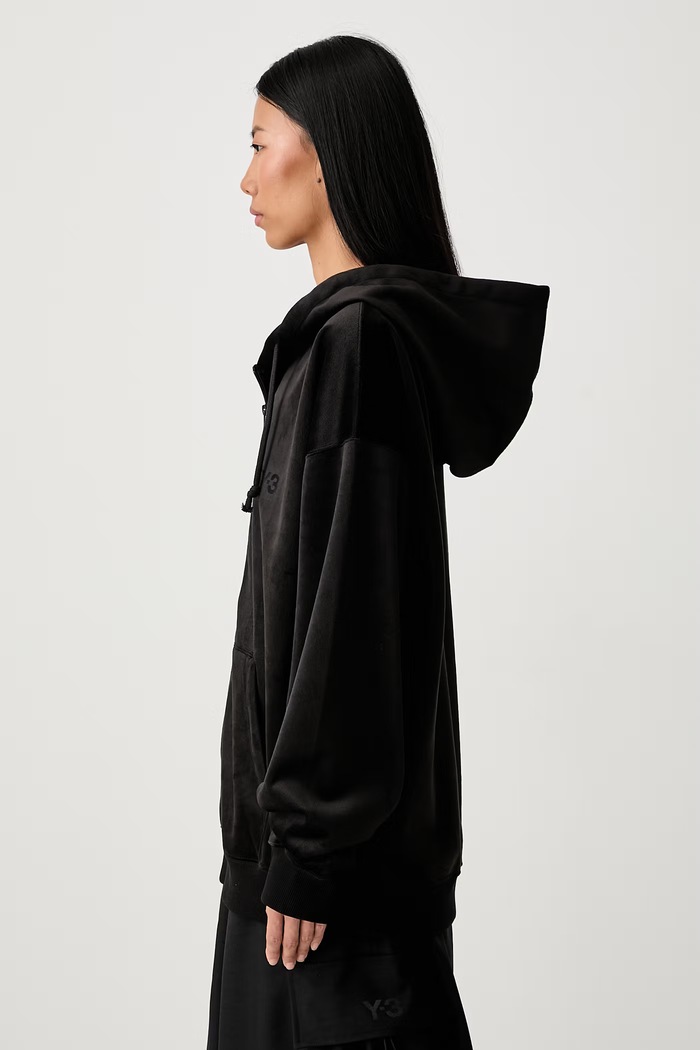 Y-3 VELVET ZIP HD bluza rozpinana welurowa damska czarny IA4371.D