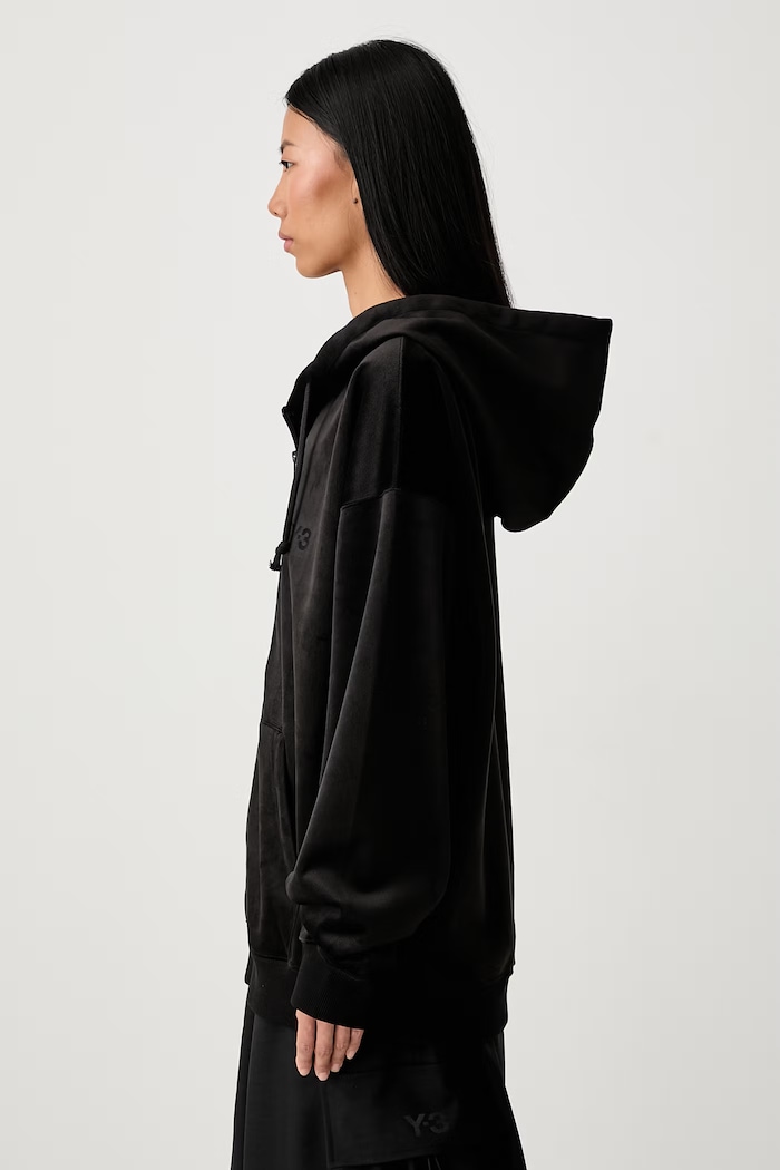 Y-3 VELVET ZIP HD bluza rozpinana welurowa damska czarny IA4371.D