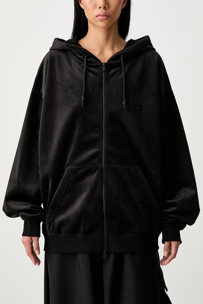 Y-3 VELVET ZIP HD bluza rozpinana welurowa damska IA4371.D czarny