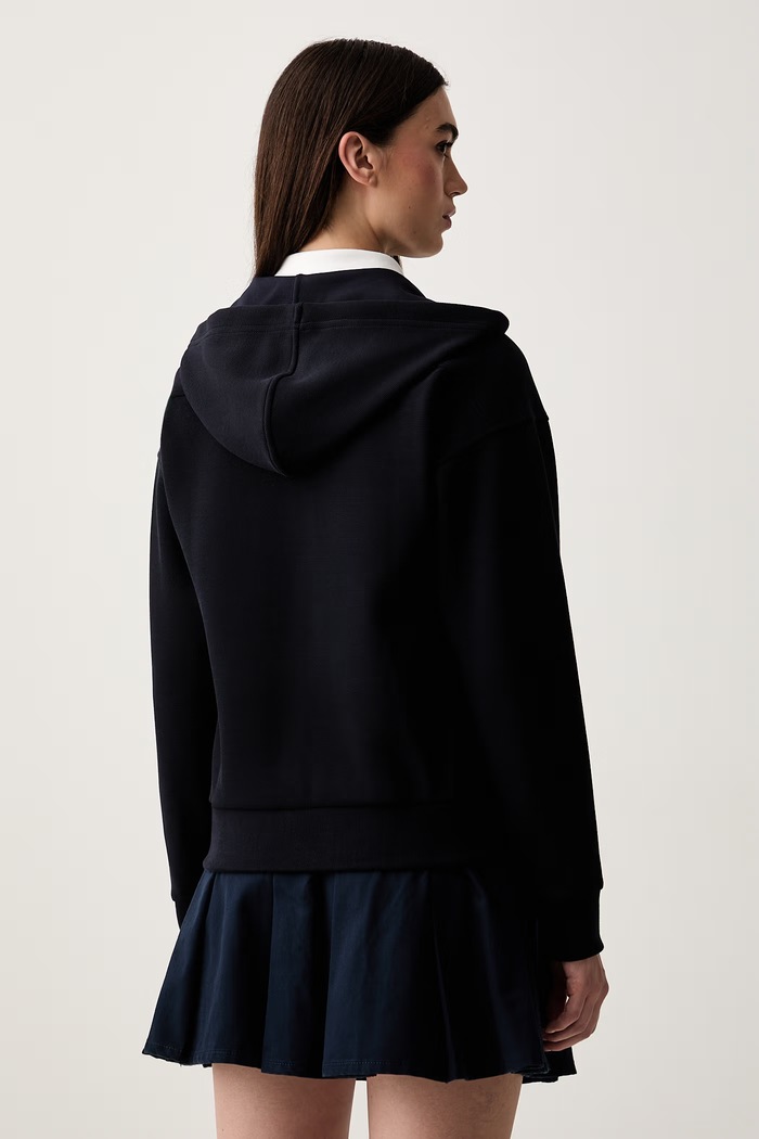 Odzież Lacoste bluza rozpinana z kapturem damska z bawełną SF5272 granatowy