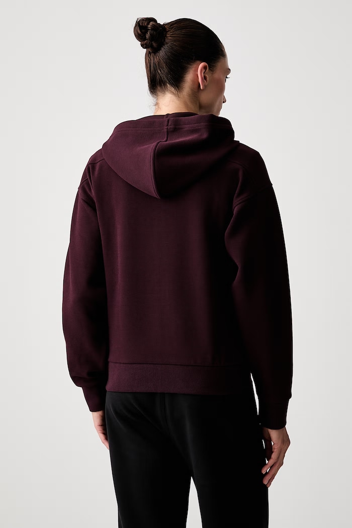 Odzież Lacoste bluza rozpinana z kapturem damska z bawełną SF5272 bordowy
