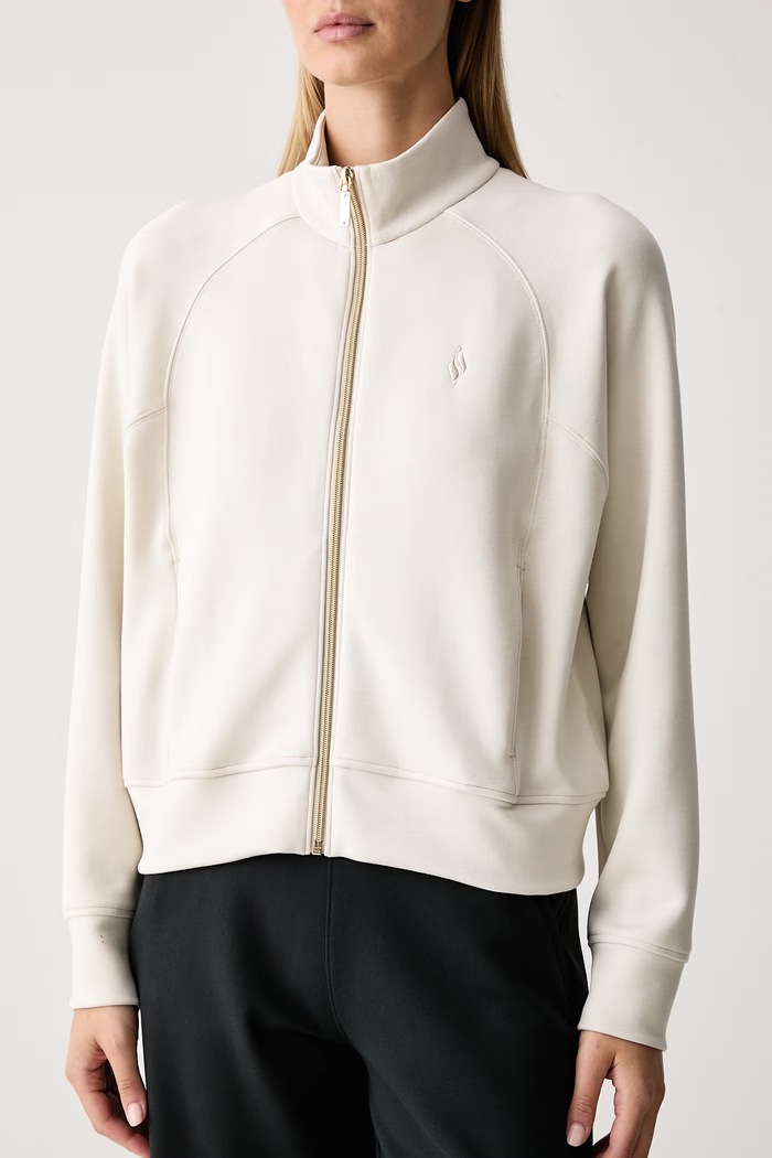 Bluza rozpinana damska z wiskozą COZY LUXE JACKET Skechers JA278 beżowy