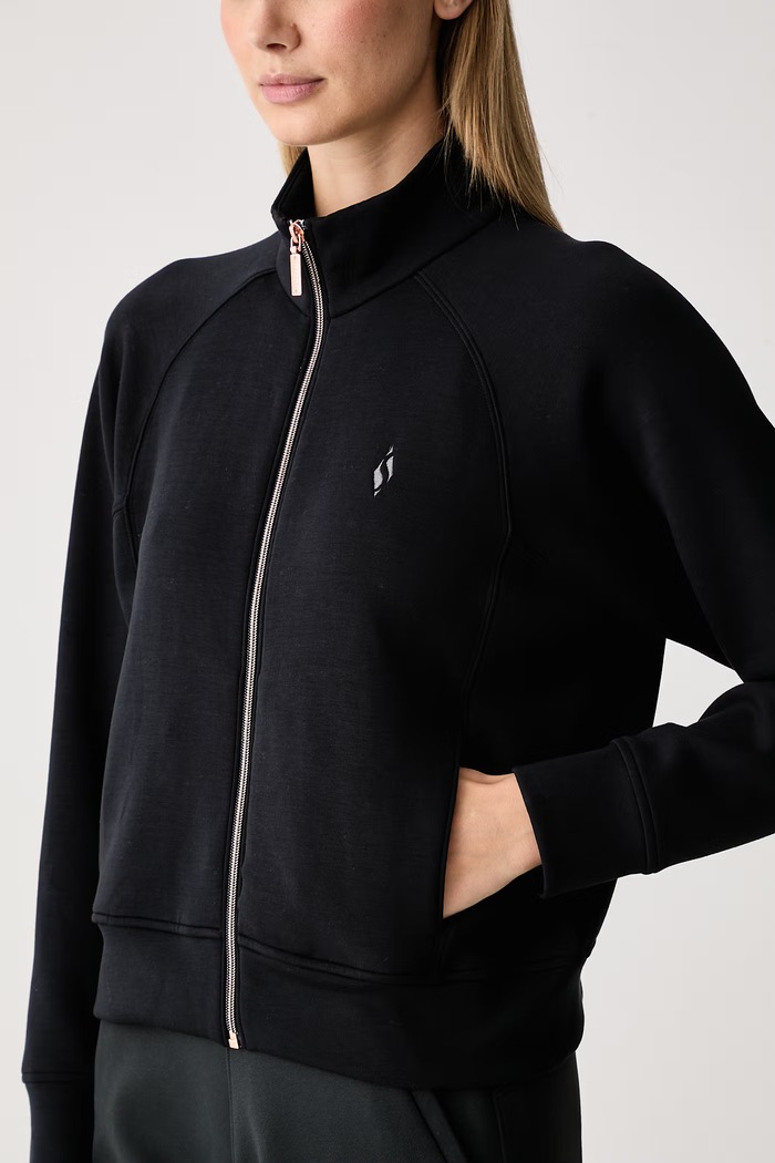 Bluza rozpinana damska z wiskozą COZY LUXE JACKET Skechers JA278 czarny