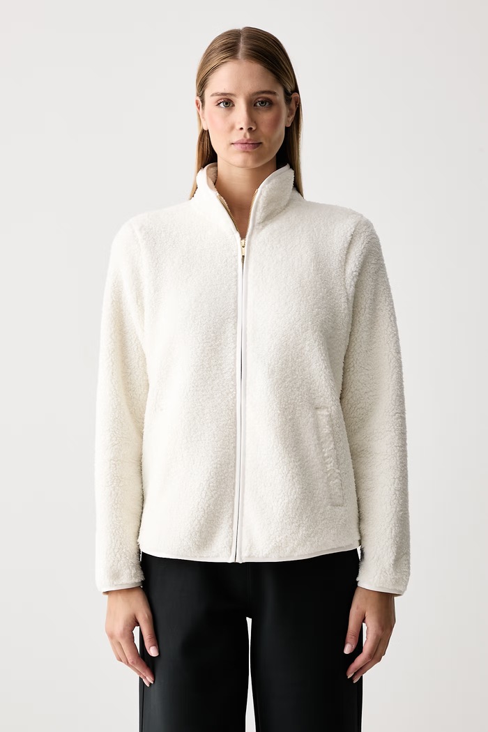 Skechers Bluza polarowa damska SKECH-SHERPA JACKET beżowy JA218