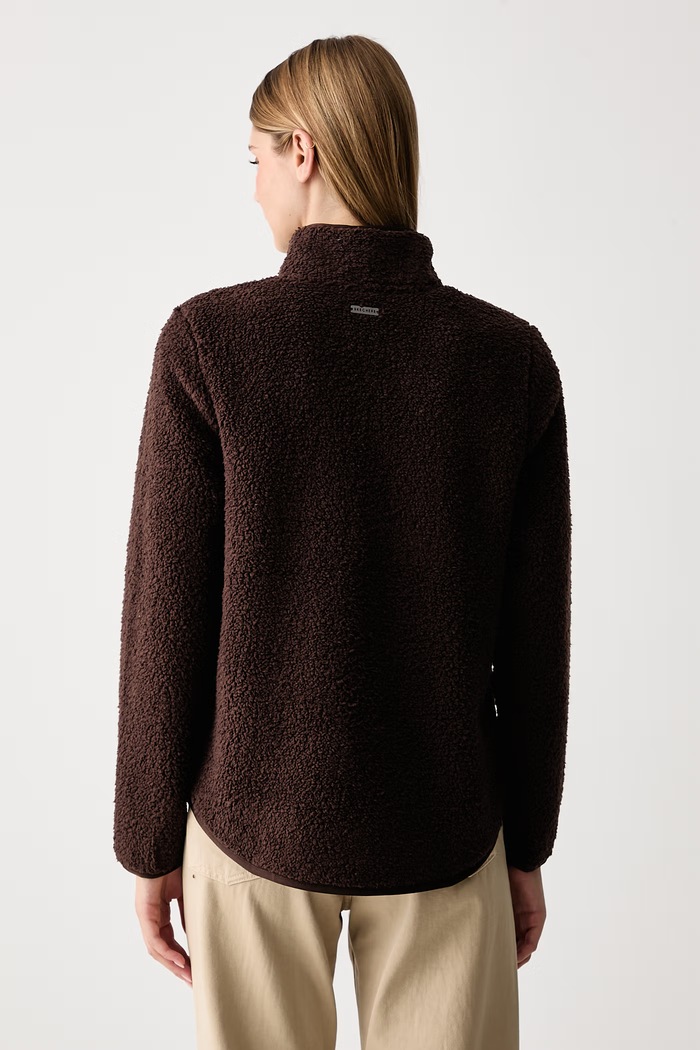 Odzież Skechers Bluza polarowa damska SKECH-SHERPA JACKET JA218 brązowy