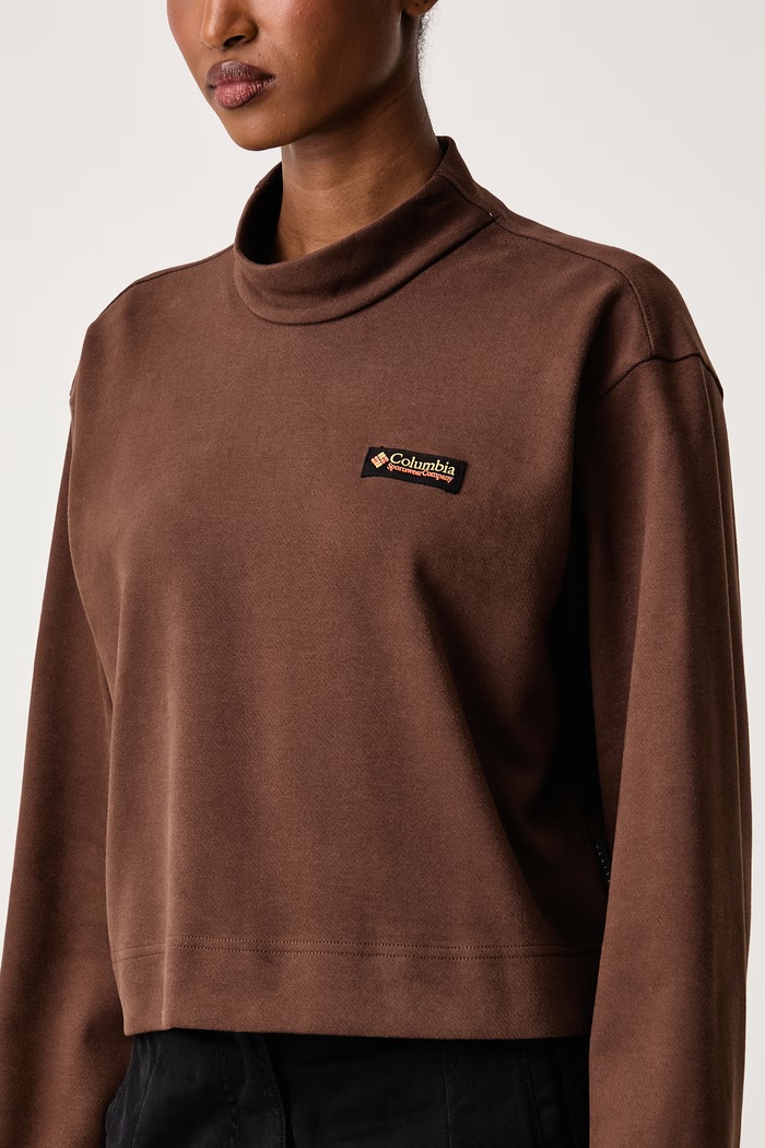 Bluza damska z bawełną Sauvie Sky Columbia 2174631 brązowy