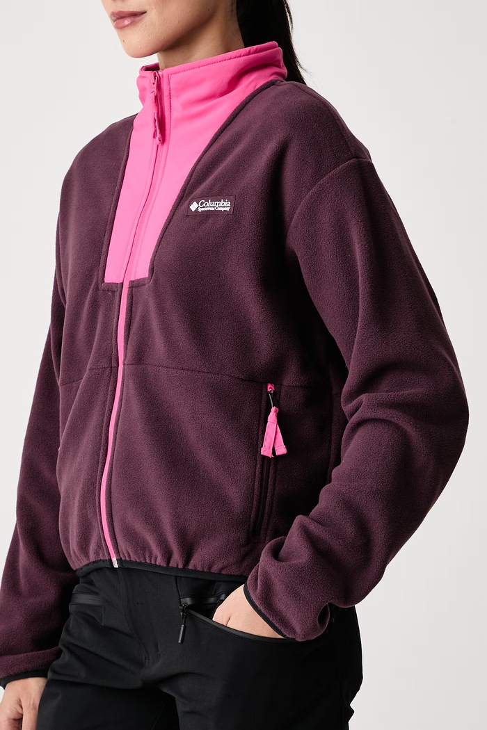 Bluza rozpinana damska polarowa Sequoia Grove Columbia 2173801 bordowy