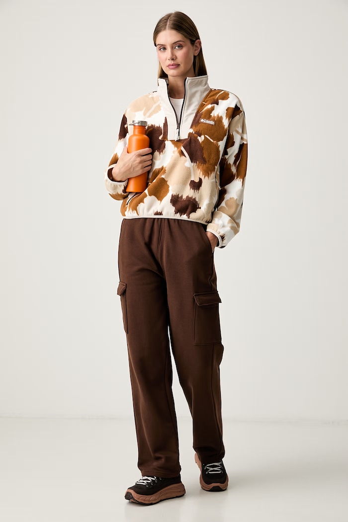Columbia μπλούζα γυναικεία φλις Sequoia Grove 2173781 καφέ AW26