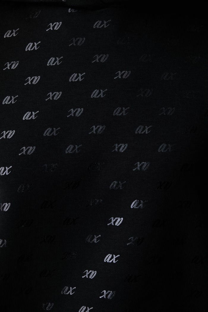 Armani Exchange кофта з капюшоном жіноча з бавовною XW002747.AF24095 чорний