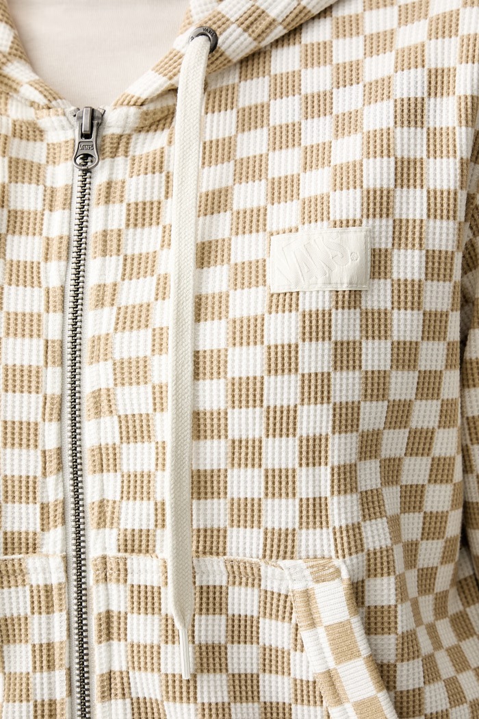 Vans pulover s kapuco ženski bombažen VN000UA0FS81 bež