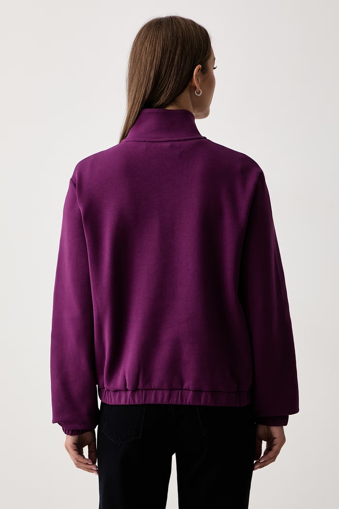 Odzież Trussardi bluza damska z bawełną G8096000295N fioletowy