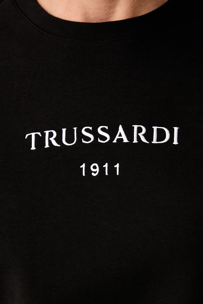 Trussardi bluza damska z bawełną G8086000294N czarny