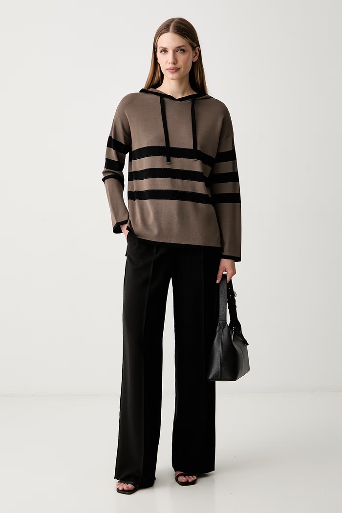 Joseph Ribkoff sweter damski z wiskozą 263626 brązowy AW26