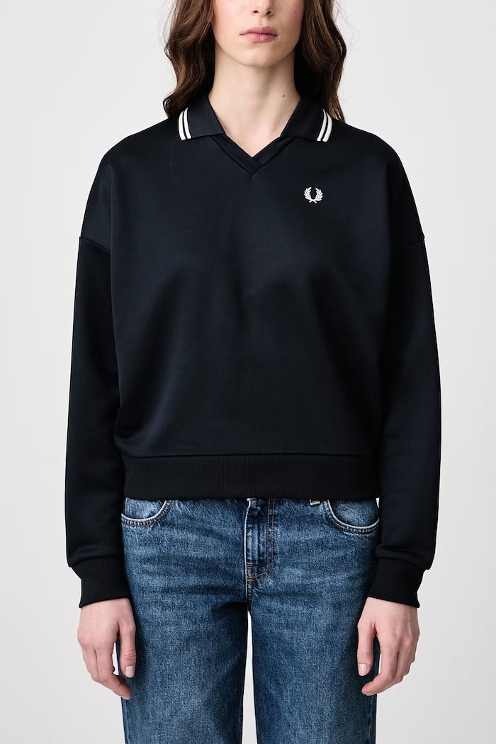 Bluza damska z bawełną Fred Perry granatowy G3140.608
