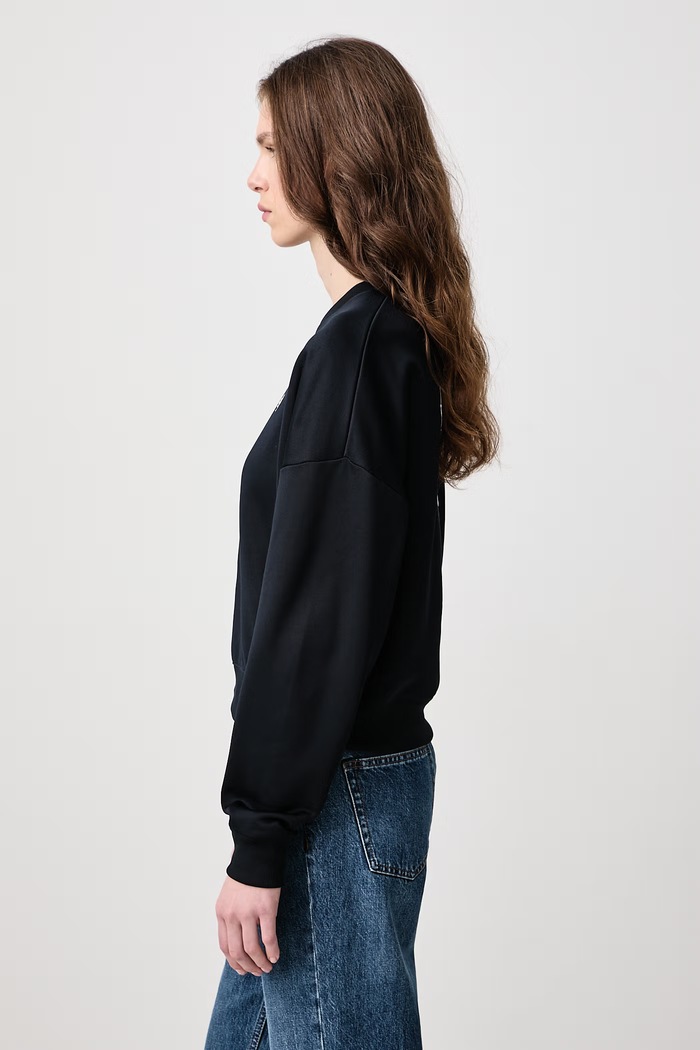 Bluza oversize damska z bawełną Fred Perry G3158.608 granatowy