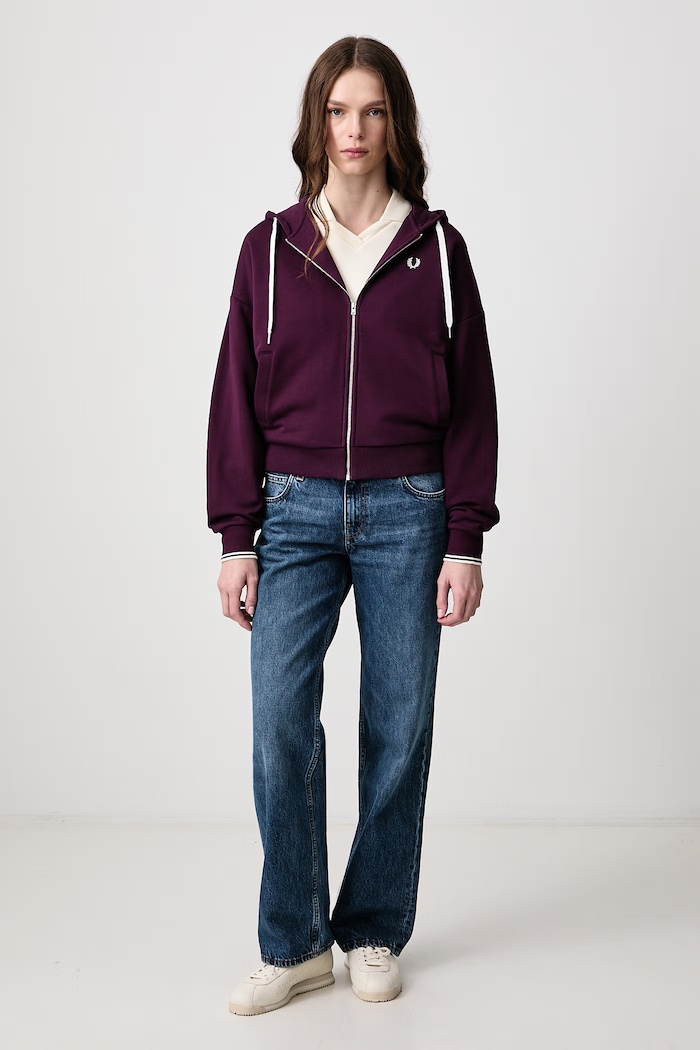 Fred Perry Bluza damska z bawełną G3140.560 beżowy AW26