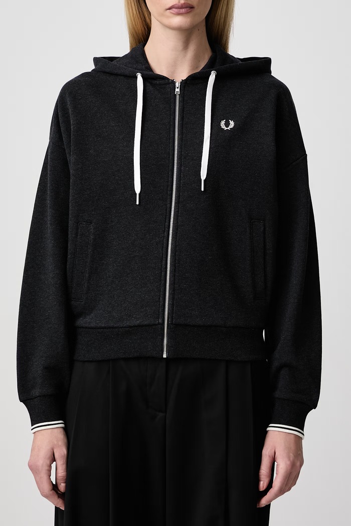 Cipzáras melegítőfelső gyerek pamut Fred Perry szürke G3134.948