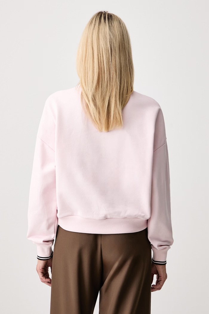 Odzież Fred Perry bluza oversize damska bawełniana G1148.36C różowy