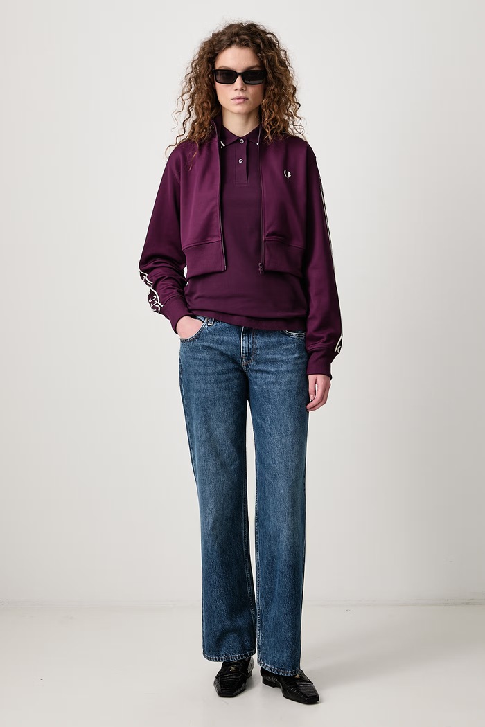 Fred Perry Bluza rozpinana damska J3120.37C fioletowy AW26