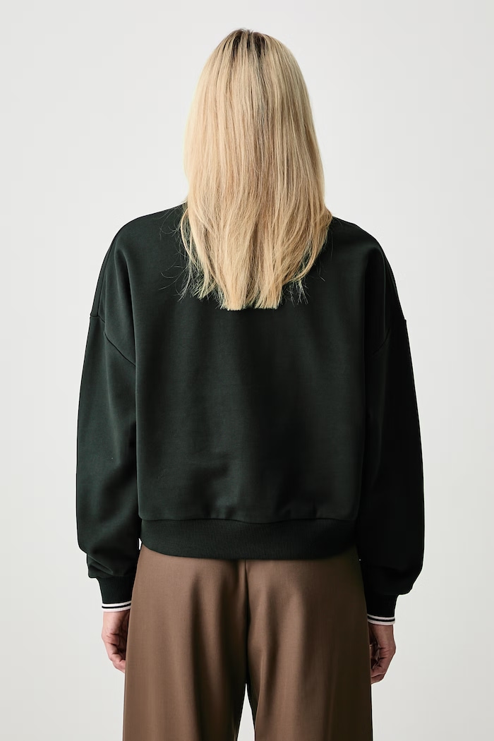 Odzież Fred Perry bluza oversize bawełniana damska G1148.Q20 zielony