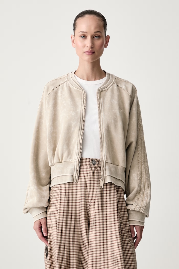 adidas Originals Μπλούζα γυναικεία βαμβακερή SST Double Layered μπεζ KT2228