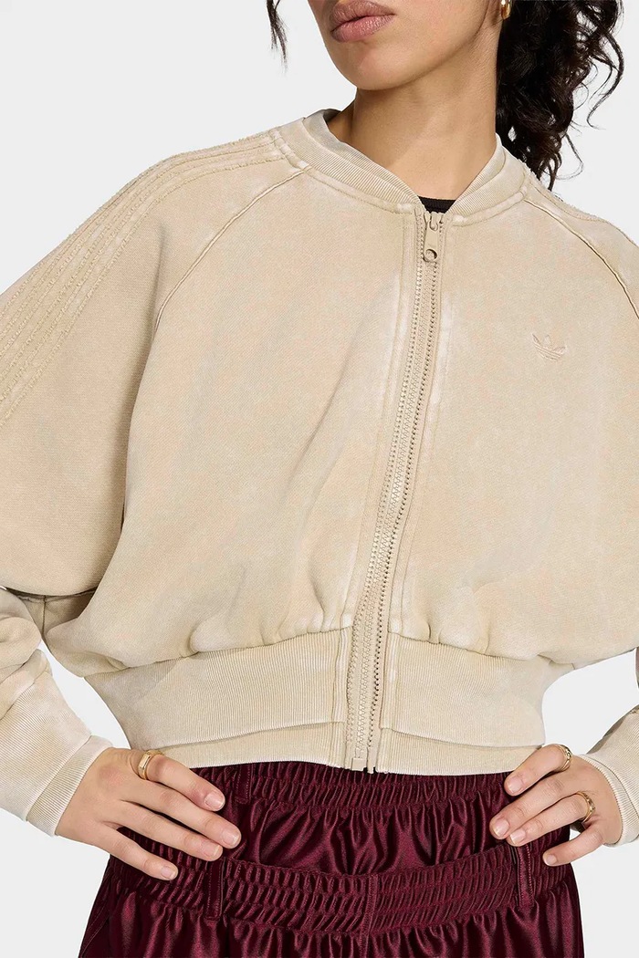 Bluza damska bawełniana SST Double Layered adidas Originals KT2228 beżowy