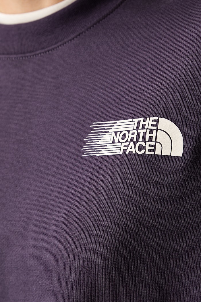 The North Face μπλούζα oversize γυναικεία με βαμβάκι Retro NF0A8JAUG5O1 μωβ