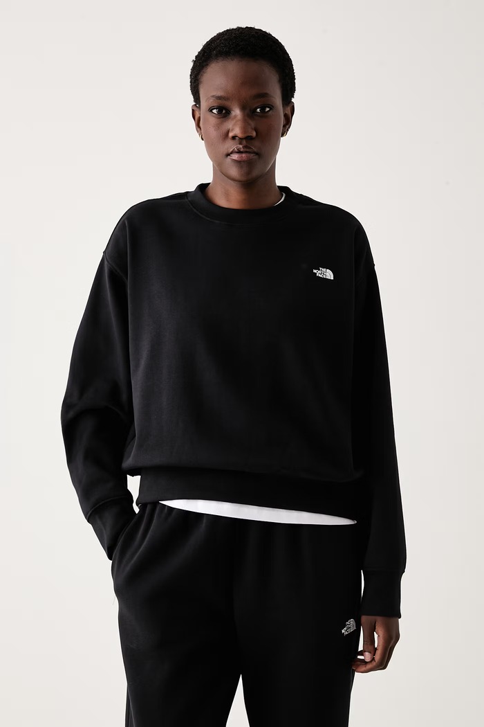 The North Face Oversize pulover ženski z bombažem Essential črna NF0A8HBYJK31