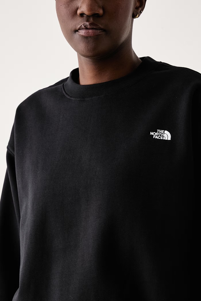 Oversize pulover ženski z bombažem Essential The North Face NF0A8HBYJK31 črna