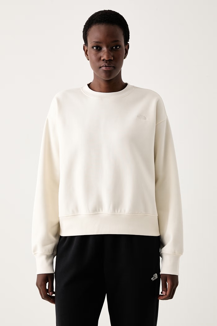 The North Face Bluza oversize damska z bawełną Essential beżowy NF0A8HBY3IE1